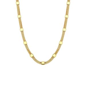 Colar Veneziana com Plaquinhas 40CM | Banhado a Ouro