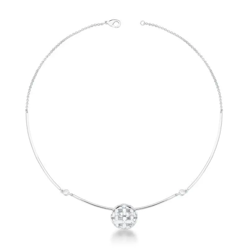 Choker prata com pingente