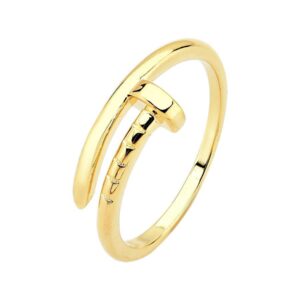 Anel Prego Liso | Banhado a Ouro