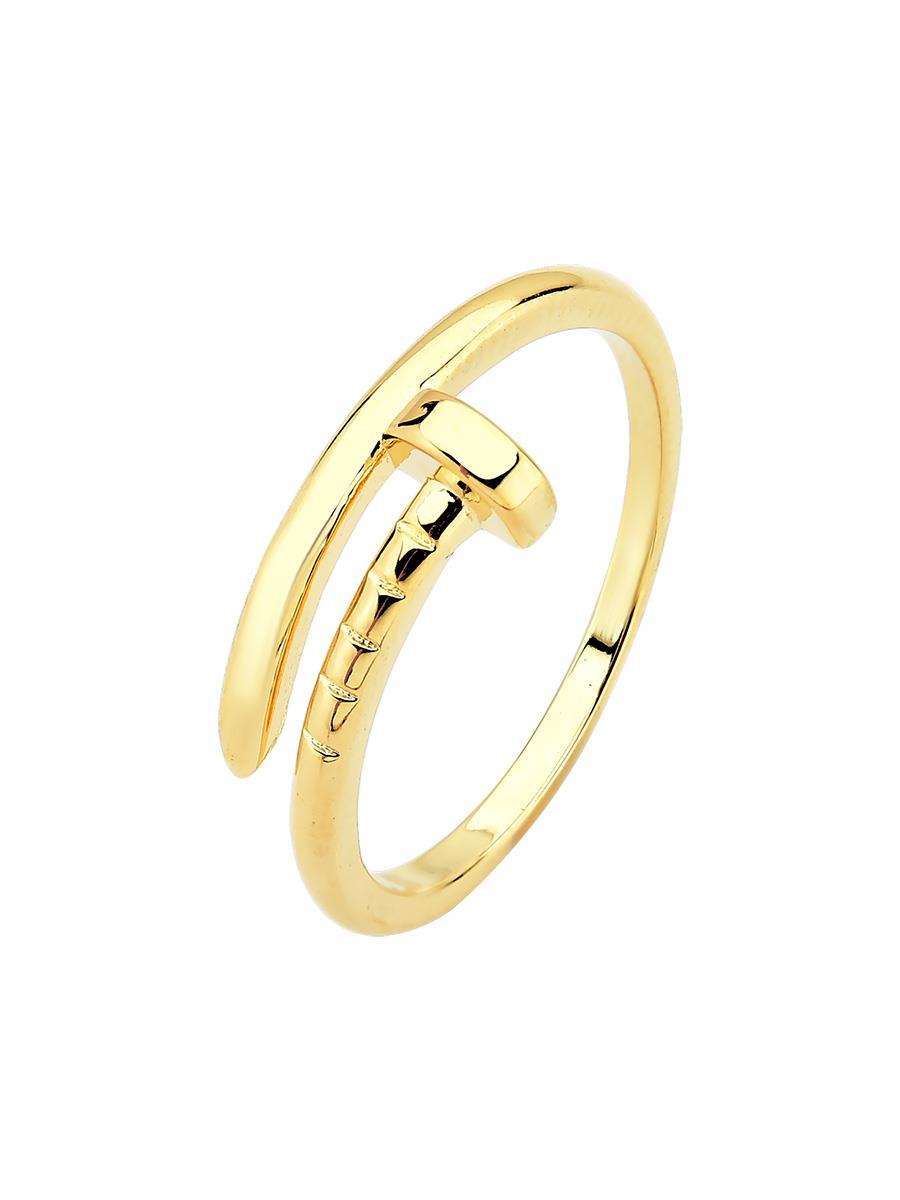 Anel Prego Liso | Banhado a Ouro