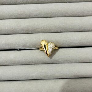 Anel Liso e Cravejado | Banhado a Ouro