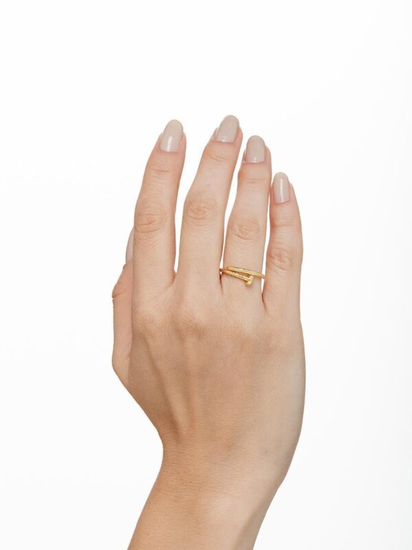 Anel Prego Liso | Banhado a Ouro - Imagem 2