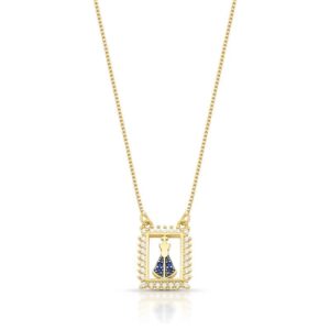 COLAR COM PINGENTE NOSSA SENHORA APARECIDA RETANGULAR