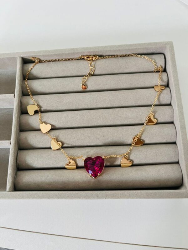 Choker coração em cristal - Imagem 2