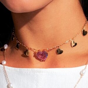 Choker coração em cristal