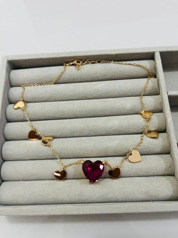 Choker coração em cristal - Imagem 3