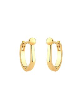 Argola Lisa Com Bolinha | Banhado a Ouro