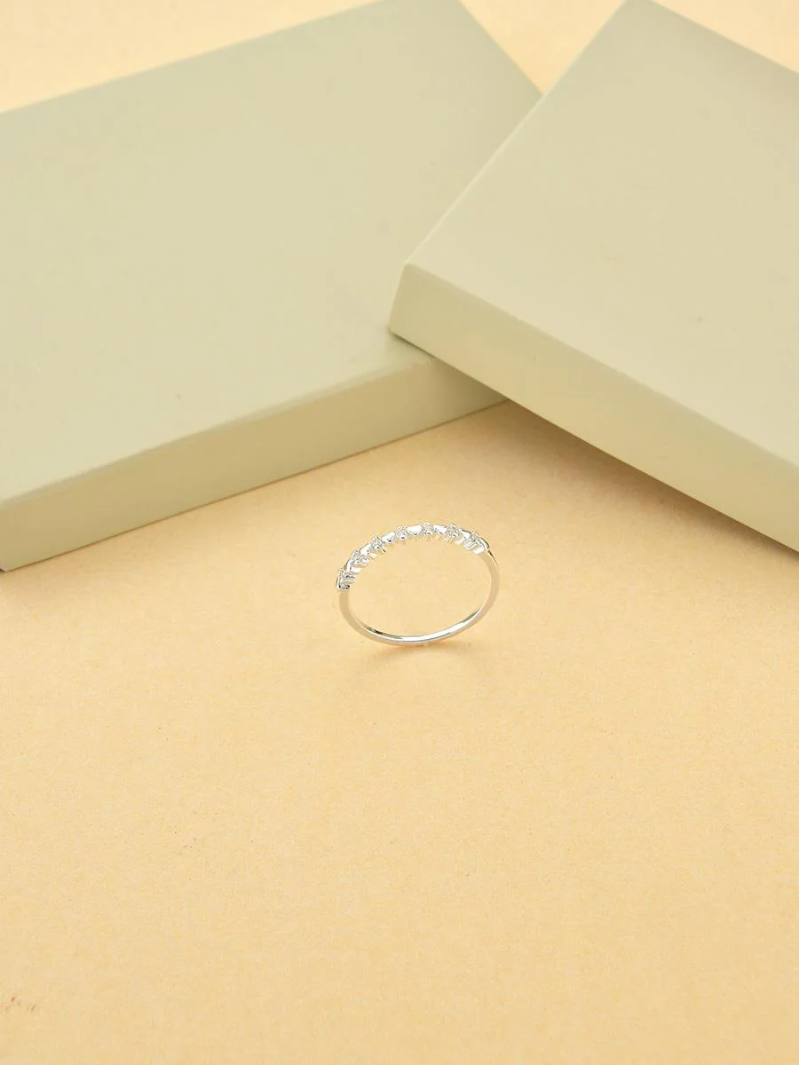 Anel Corações Lisos | Banho de Prata