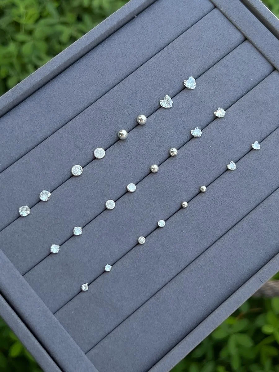 Trio Redondo Incolorl | Prata 925