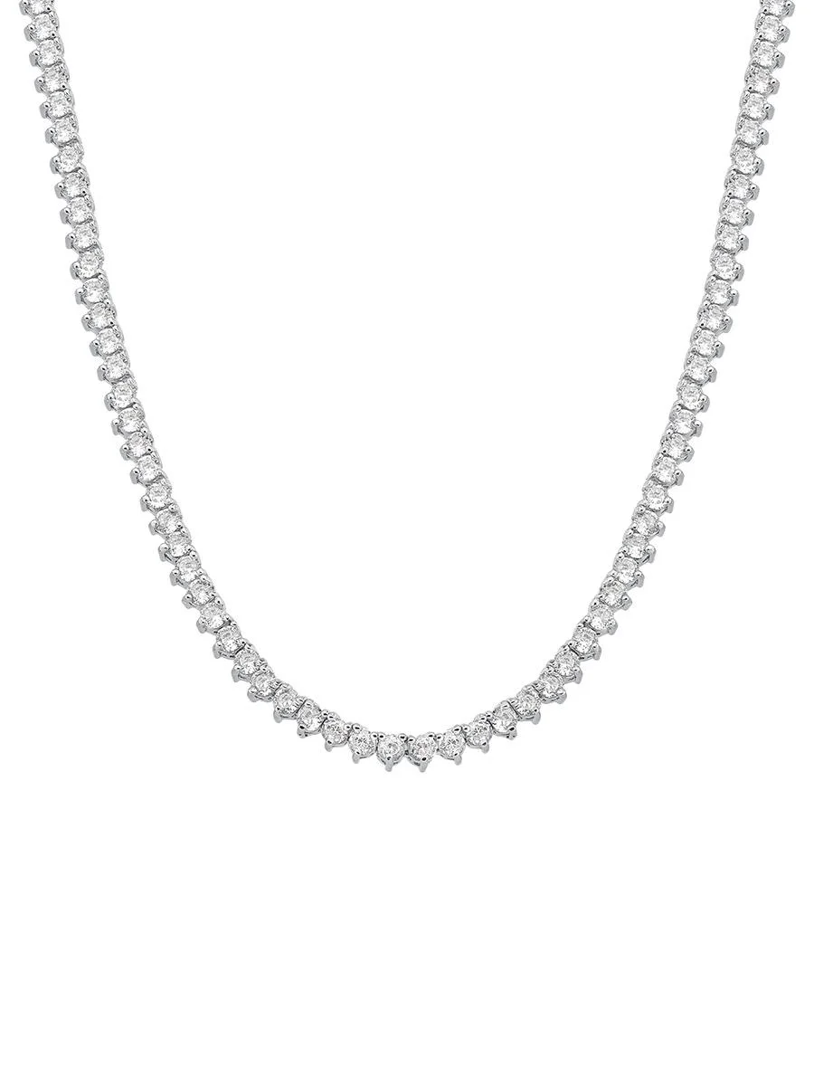 Colar Riviera Incolor | Banhado no Ródio Branco - Imagem 3