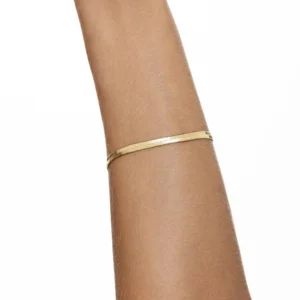 Pulseira Malha Fita 4MM | Banhado a Ouro