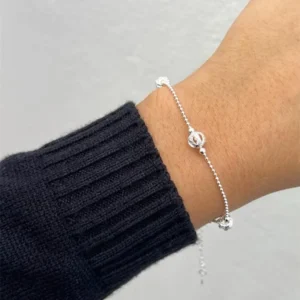 Pulseira Bola Vazada | Banho de Prata