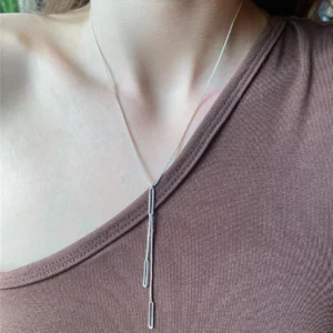 Colar Gravatinha | Banho de Prata