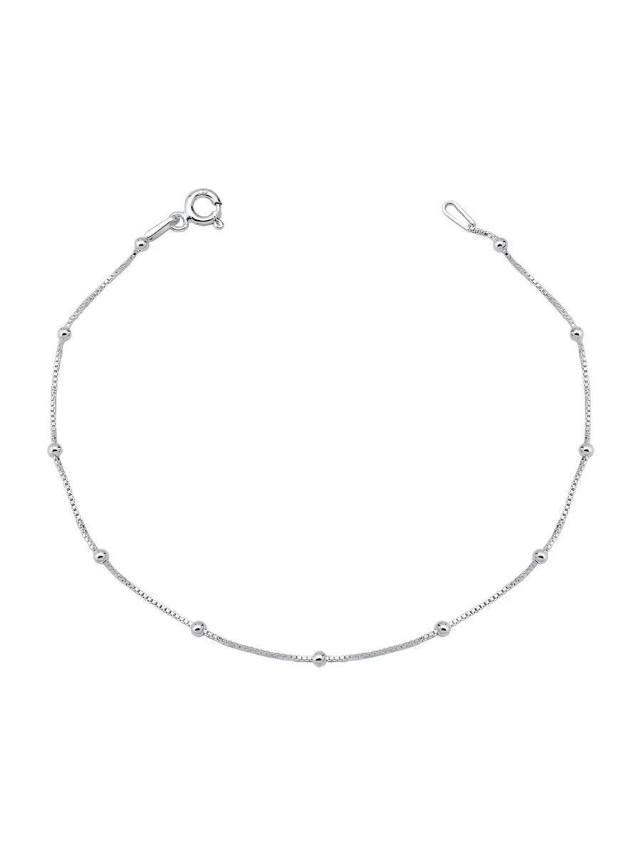 Pulseira Veneziana com Bolinha | Prata 925 - Imagem 2