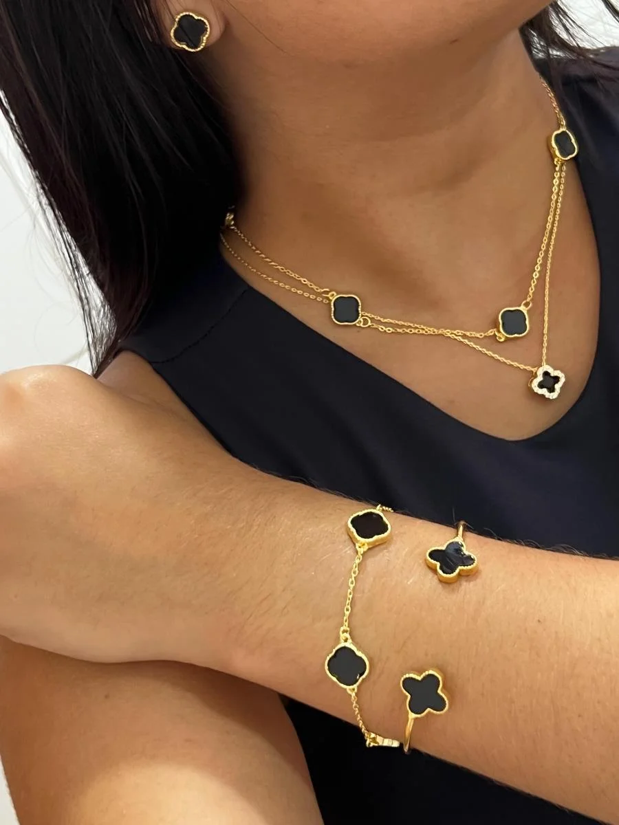 Colar Trevo P | Banhado a Ouro