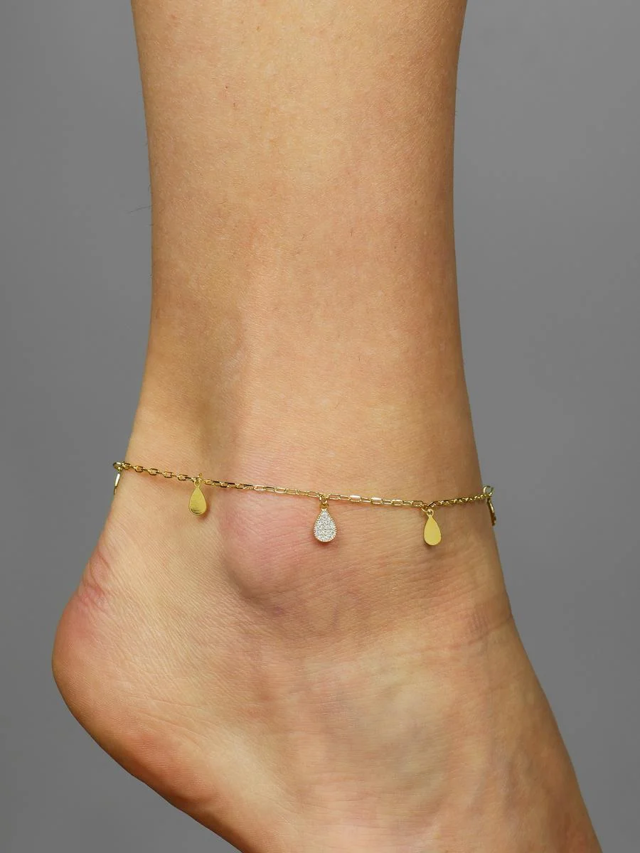 Tornozeleira Gota | Banhado A Ouro.